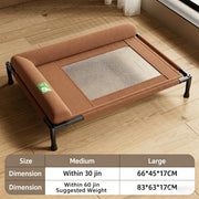 Waterproof elevated dog kennel removable washable chew resistant leather bed for small medium dogs all seasons