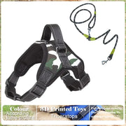Dog Harness And Leash Set No Pull Adjustable Comfortable with Easy Control Handle Outdoor Running Walking Hand Free Lead Leash