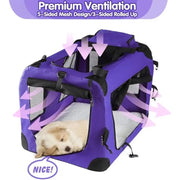 Medium Large Capacity Pet Car Crate Portable Carrier Zipper Closure Breathable Nest for Dogs Folding Dog Cage for Car