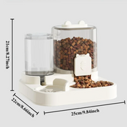 Automatic Feeder Dog Cat Food Bowl With Water Fountain Large Capacity Pet Food Storage Dispenser Container Puppy Pet Accessories