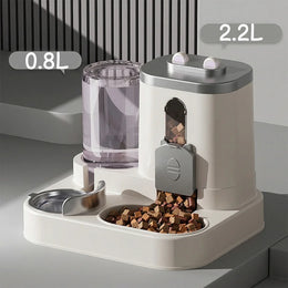 Automatic Feeder Dog Cat Food Bowl With Water Fountain Large Capacity Pet Food Storage Dispenser Container Puppy Pet Accessories
