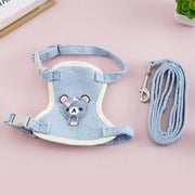 Lovely Small Pet Vest Chest Strap Dog Leash Traction Rope Walking Dog Cat Bunny Vest Harness Poodle Collar Leash Dog Accessories