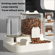 Automatic Feeder Dog Cat Food Bowl With Water Fountain Large Capacity Pet Food Storage Dispenser Container Puppy Pet Accessories