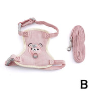 Lovely Small Pet Vest Chest Strap Dog Leash Traction Rope Walking Dog Cat Bunny Vest Harness Poodle Collar Leash Dog Accessories