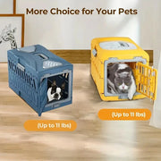 Portable Pp Material Outdoor Pet Cage, Foldable Durable PetTravel Carriers Dog Cage Large Cat Carrier Hard