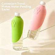 Dog Cat Drinking Bowl Outdoor Feeding Water Portable Drinking Cup for Pets Foldable Water Dispenser Interchangeable Bottle
