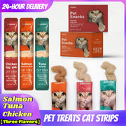 10pcs Cat snacks, cat treats in the form of strips. Tuna and chicken cat snacks. Pet snacks for cats to gain weight, universal.