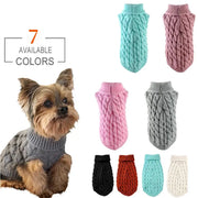 Warm Dog Cat Sweater Clothing Winter Turtleneck Knitted Pet Cat Puppy Clothes Costume For Small Dogs Cats Chihuahua Outfit Vest