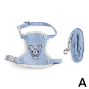 Lovely Small Pet Vest Chest Strap Dog Leash Traction Rope Walking Dog Cat Bunny Vest Harness Poodle Collar Leash Dog Accessories