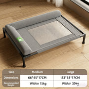 Waterproof elevated dog kennel removable washable chew resistant leather bed for small medium dogs all seasons