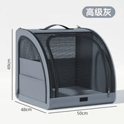 Foldable Pet Car Carrier, Portable Dog Cat Travel Crate for Car Outdoor Use