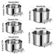 New Stainless Steel Pet Bowl Anti-gnawing Hanging Dog Cage Bowls Feeder Dish Parrot Bird