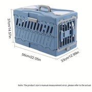 Portable Pp Material Outdoor Pet Cage, Foldable Durable PetTravel Carriers Dog Cage Large Cat Carrier Hard