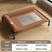 Elevated Cooling Dog Bed Pet Travel Cot with Soft Edged Pillow Breathable Hammock Bed Small for Dogs Indoor Outdoor