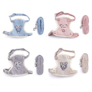 Lovely Small Pet Vest Chest Strap Dog Leash Traction Rope Walking Dog Cat Bunny Vest Harness Poodle Collar Leash Dog Accessories