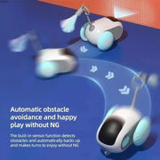 Pet Gravity Smart Run-about Car Automatic Cat Toy Ball Pet Electric Remote Control Car Electric Cat Teaser Car