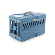 Portable Pp Material Outdoor Pet Cage, Foldable Durable PetTravel Carriers Dog Cage Large Cat Carrier Hard