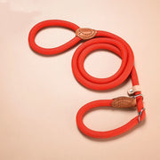 New Dog Leash Slip Rope Lead Leash Heavy Duty Braided Rope Adjustable Loop Collar Training Leashes for Small Medium Dogs