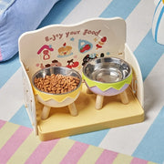 Elevated Pet Feeding Table For Cats Dogs Anti Splash Spill Proof Easy To Install And Clean Pet Food Water Bowl Stand Feeder