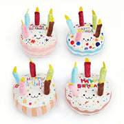 New Birthday Cake Dog Toys Interactive Bite Resistant Gnaw Toys Puppy Teething 16cm Stuffed Cake Doll Party Decor