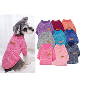 Cute Knitted Sweater for Dogs Warm Winter Jacket Cat Clothing Round Neck Pullover Pet Sweater for Small Medium Dogs Teddy,