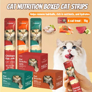 10pcs Cat snacks, cat treats in the form of strips. Tuna and chicken cat snacks. Pet snacks for cats to gain weight, universal.