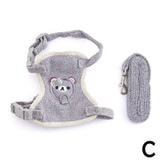 Lovely Small Pet Vest Chest Strap Dog Leash Traction Rope Walking Dog Cat Bunny Vest Harness Poodle Collar Leash Dog Accessories