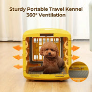 Portable Pp Material Outdoor Pet Cage, Foldable Durable PetTravel Carriers Dog Cage Large Cat Carrier Hard