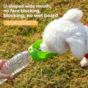 Dog Cat Drinking Bowl Outdoor Feeding Water Portable Drinking Cup for Pets Foldable Water Dispenser Interchangeable Bottle