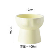 Nordic Cat Food Water Bowl Small Dogs Elevated Drinking Eating Feeders Ceramic Pet Feeding Supplies Puppy Cat Accessories