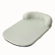 Summer Cooling Dog Bed Removable Ice Silk Cooling Pet Mat Ati-slip Cat Bed with Pillow Cooling Fabric Dog Cat Bed Pet Cushion