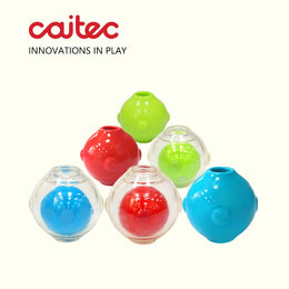 CAITEC Dog Toy Amazing Squeaker Ball Durable Floatable Springy Bite Resistant Best for Tossing Chasing Foraging Medium Large Dog