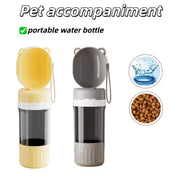 2-in-1 Dual Storage Pet Feeding Bottle Leakproof Water Food Travel Bowl On-the-Go Outdoor Hiking Camping Dog Cat Essentials