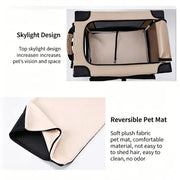 Portable Car-Mounted Pet House Cage Large Space Dog Cat Travel Carrier 3-Door Foldable Dog Crate Car Pet Kennel Travel Supplies
