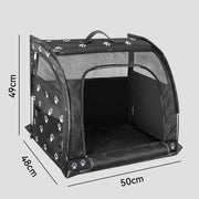 Foldable Pet Car Carrier, Portable Dog Cat Travel Crate for Car Outdoor Use