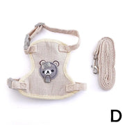 Lovely Small Pet Vest Chest Strap Dog Leash Traction Rope Walking Dog Cat Bunny Vest Harness Poodle Collar Leash Dog Accessories