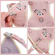 Lovely Small Pet Vest Chest Strap Dog Leash Traction Rope Walking Dog Cat Bunny Vest Harness Poodle Collar Leash Dog Accessories