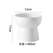 Nordic Cat Food Water Bowl Small Dogs Elevated Drinking Eating Feeders Ceramic Pet Feeding Supplies Puppy Cat Accessories
