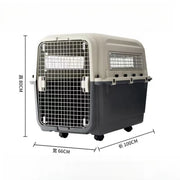 3XL IATA Approved Plastic Dog Transport Box PC Pet Cage with Kennel Travel Crates for Airline Shipping