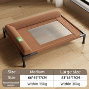 Elevated Cooling Dog Bed Pet Travel Cot with Soft Edged Pillow Breathable Hammock Bed Small for Dogs Indoor Outdoor