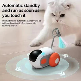 Pet Gravity Smart Run-about Car Automatic Cat Toy Ball Pet Electric Remote Control Car Electric Cat Teaser Car
