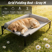 Washable Elevated Cooling Dog Bed Portable Hammock Breathable Mesh Cot For Cats Dogs Indoor Outdoor Anti-Scratch Durable HD