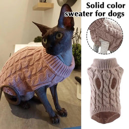 Knitted Clothes For Dogs Chihuahua Sweater For Small Dogs Winter Clothes For Sphinx Cat Dog Sweater For York Warm Dog Clothes