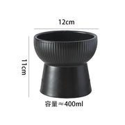 Nordic Cat Food Water Bowl Small Dogs Elevated Drinking Eating Feeders Ceramic Pet Feeding Supplies Puppy Cat Accessories